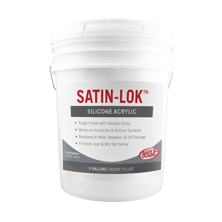 Rainguard Brands 5 Gal. Satin-Lok Silicone Acrylic Sealer, High Gloss, Clear CR-1405